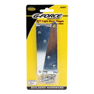 G-FORCE 42507 5" LIGHT STRAP HINGES ZINC PLATED PAIR