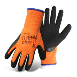 BOSS 7843L LARGE THERMPLUS II HIGH-VIS ORANGE LATEX COATED PALM KNIT WRIST