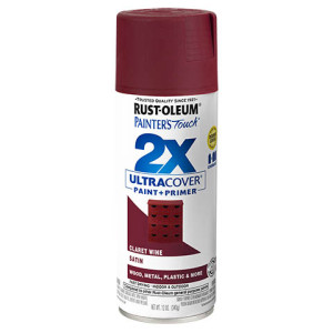 RUST-OLEUM 2X PAINTER'S TOUCH 334062 ULTRA COVER ENAMEL SATIN CLARET WINE