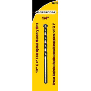 G-FORCE 22870 1/4 X 4 F S MASONRY BIT CARDED