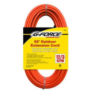 G-FORCE 55040 12/3 SJTW 50' ORANGE HEAVY DUTY EXTENSION CORD