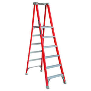 LOUISVILLE LADDER FXP1706 6' TYPE IA FIBERGLASS PINNACLE PRO PLATFORM LADDER