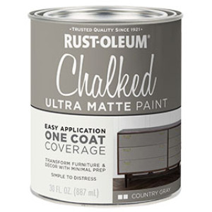 RUST-OLEUM SPECIALTY 285141 30 OZ CHALKED PAINT COUNTRY GRAY