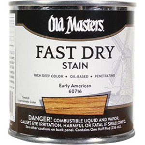 OLD MASTERS 60716 EARLY AMERICAN FAST DRY WOOD STAIN 1/2 PINT