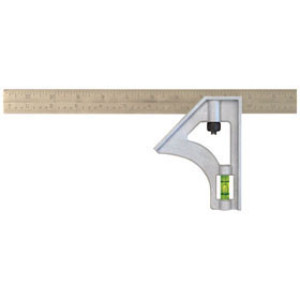 JOHNSON 415 12" STRUCTO-CAST STAINLESS STEEL COMBINATION SQUARE