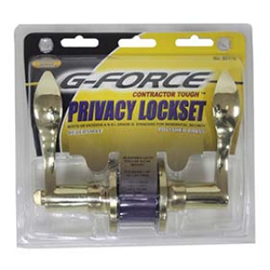 G-FORCE 80170 WAVE PRIVACY LEVER LOCKSET POLISHED BRASS
