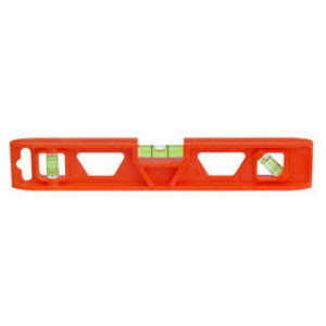JOHNSON 1402-0900 9" ORANGE STRUCTO-CAST TORPEDO LEVEL 3 VIALS TAPERED ENDS
