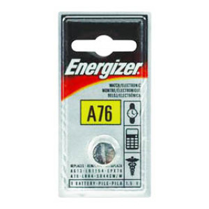 ENERGIZER A76BPZ 1.5V ALKALINE COIN CELL WATCH & ELECTRONICS BATTERY 1PK