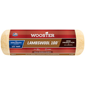WOOSTER LAMBSWOOL 100% R291-9 9" X 1/2" BUFF KNIT PAINT ROLLER COVER