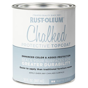 RUST-OLEUM SPECIALTY 287722 30 OZ CHALKED PAINT MATTE CLEAR TOPCOAT