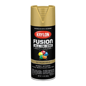 KRYLON K02770007 FUSION ALL-IN-ONE METALLIC GOLD 12 OZ INDOOR - OUTDOOR