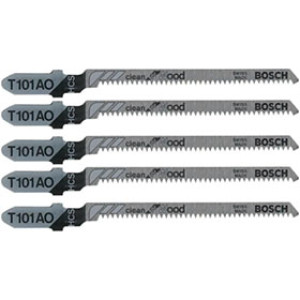 BOSCH T101AO 3" 20TPI HIGH CARBON STEEL SHANK JIGSAW BLADE 5 PACK