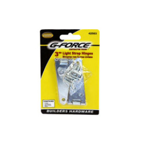 G-FORCE 42503 3" LIGHT STRAP HINGES ZINC PLATED