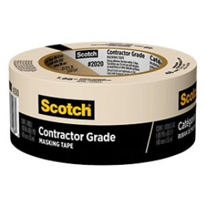 3M 2020-48MP 48MM SCOTCH CONTRACTOR GRADE MASKING TAPE 2" X 60 YARDS TAN