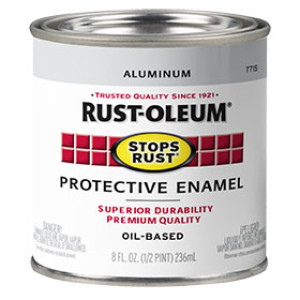 RUST-OLEUM STOPS RUST 7715730 GLOSS PROTECTIVE ENAMEL METALLIC ALUMINUM PAINT