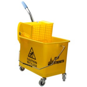 CITY STRENGTH YELLOW MOP BUCKET WITH WRINGER 24 QUART
