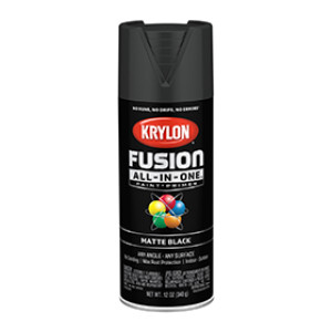 KRYLON K02754007 FUSION ALL-IN-ONE MATTE BLACK 12 OZ INDOOR - OUTDOOR