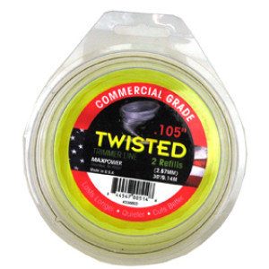 MAXPOWER 338803 .105" PREMIUM TWISTED TRIMMER LINE YELLOW COMMERCIAL GRADE 30'