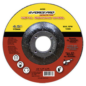 G-FORCE 44366 METAL CUTTING BLADE 4-1/2" X 1/4" X 7/8" DEPRESSED CENTER T27