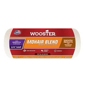 WOOSTER MOHAIR BLEND R207-7 7" X 1/4" WHITE WOVEN PAINT ROLLER COVER