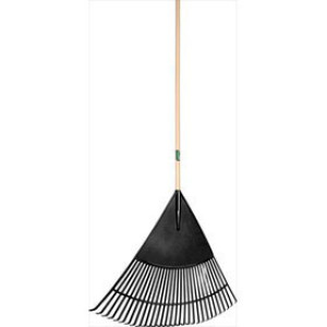 AMES 64169 UNION 30" POLY HEAD LEAF RAKE RIBBED 48" NORTH AMERICAN WOOD HANDLE