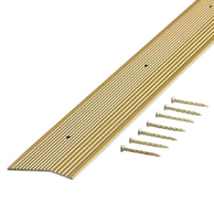 MD BUILDING 79079 1-3/8" X 36" FLUTED CARPET TRIM IN SATIN BRASS