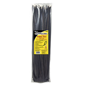 G-FORCE 25215 50 PK 24" NYLON BLACK CABLE TIES