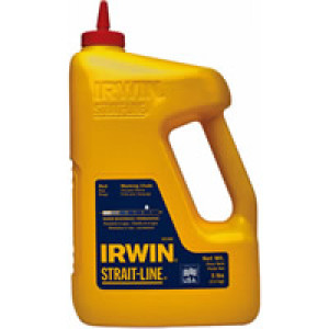 IRWIN STRAIT-LINE 65102 5LB RED PERMANENT MARKING CHALK EXTERIOR