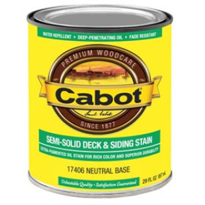 CABOT 17406.005 NEUTRAL BASE SEMI-SOLID DECK & SIDING STAIN FINISH VOC