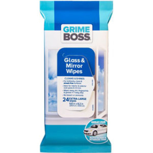 NICE-PAK J654R24 GRIME BOSS GLASS & MIRROR WIPES 24-PACK