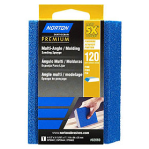 NORTON PROSAND 82069 4-1/2" X 3-11/16" X 1" 120 GRIT MULTI ANGLE SANDING SPONG