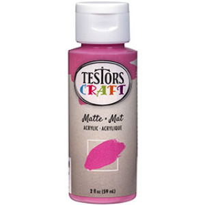 RUST-OLEUM TESTORS CRAFT 297457 2 OZ ACRYLIC MATTE PAINT PASSION FRUIT W/B