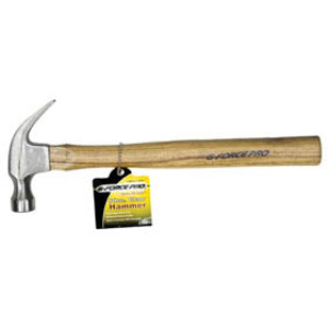 G-FORCE 21008 8 OZ CLAW HAMMER HICKORY WOOD HANDLE