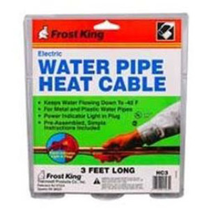 FROST KING HC3A 15651 3' ELECTRIC HEAT CABLE KIT