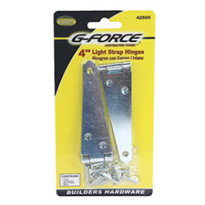 G-FORCE 42505 4" LIGHT STRAP HINGES ZINC PLATED PAIR