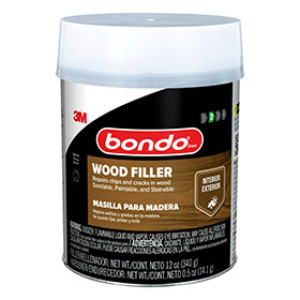 BONDO WF-PT-ES 12 OZ INTERIOR OR EXTERIOR WOOD FILLER WITH CAP &CREAM HARDENER