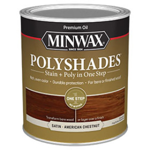 MINWAX 613750444 375 POLYSHADES SATIN AMERICAN CHESTNUT STAIN