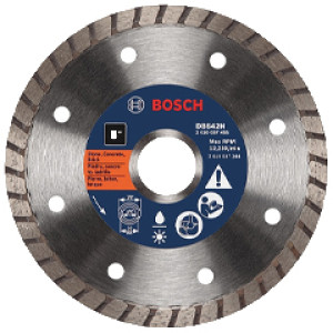 BOSCH DB542H 5" PREMIUM TURBO RIM DIAMOND BLADE FOR SMOOTH CUTS
