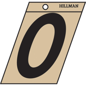 P-T 839478 3" BLACK ON GOLD NUMBER 0 ANGLE-CUT MYLAR SELF ADHESIVE