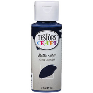 RUST-OLEUM TESTORS CRAFT 297430 2 OZ ACRYLIC MATTE PAINT NAVY BLUE WATER-BASED
