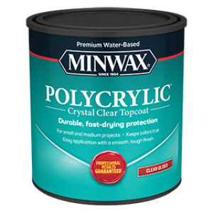 MINWAX 65555444 GLOSS WATER BASED POLYCRYLIC PROTECTIVE FINISH
