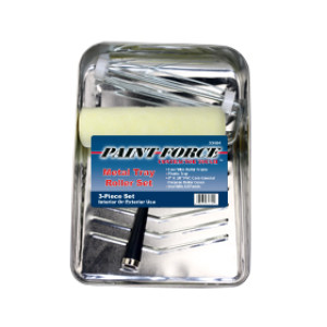 PAINT-FORCE 33184 3PC METAL TRAY 9" ROLLER SET