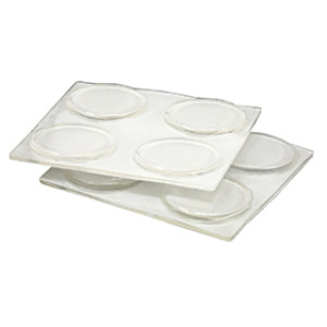 SHEPHERD 9965 SURFACE GARD 3/4" CLEAR VINYL ROUND SELF ADHESIVE PADS (8CD)