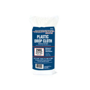 PAINT-FORCE 09122 9' X 12' 2 MIL PLASTIC DROP CLOTH