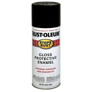 RUST-OLEUM STOPS RUST 7776830 12 OZ PROTECTIVE ENAMEL FLAT BLACK SPRAY PAINT