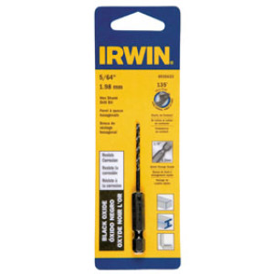 IRWIN 4935633 5/64" BLACK OXIDE HEX SHANK DRILL BIT SPLIT POINT TIP