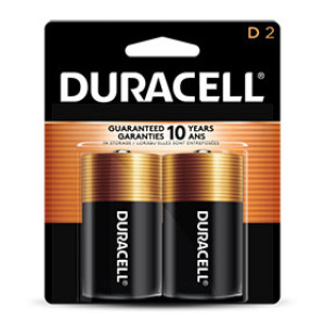 DURACELL MN1300B2 2 PK D COPPERTOP ALKALINE BATTERY 84867335