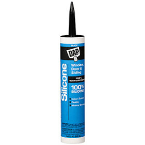 DAP 08642 9.8 OZ BLACK WINDOW & DOOR 100% SILICONE RUBBER SEALANT 50 YEAR