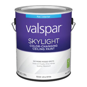 VALSPAR 15028.007 SKYLIGHT FLAT ULTRA WHITE COLOR CHANGING CEILING PAINT