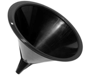 MIDWEST CAN 3564 2 QUART PLASTIC FUNNEL BLACK